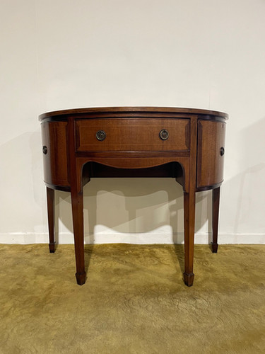 Edwardian Mahogany Inlaid Demi Lune Sideboard