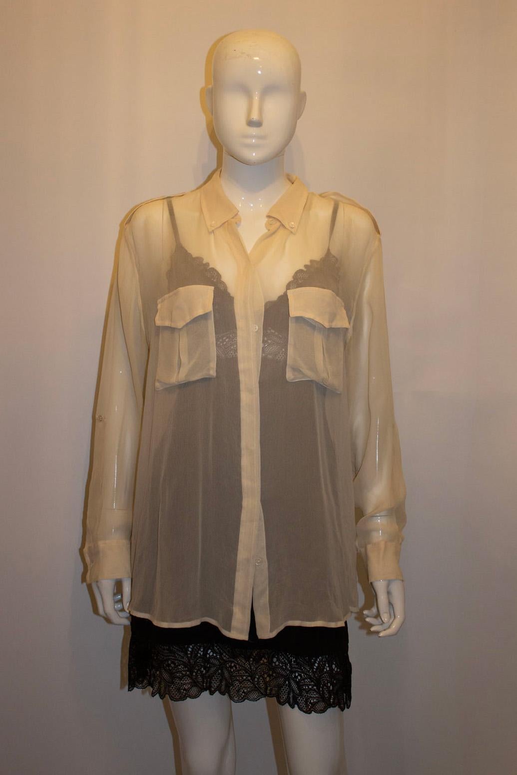 Equipment Ivory Silk Shirt
