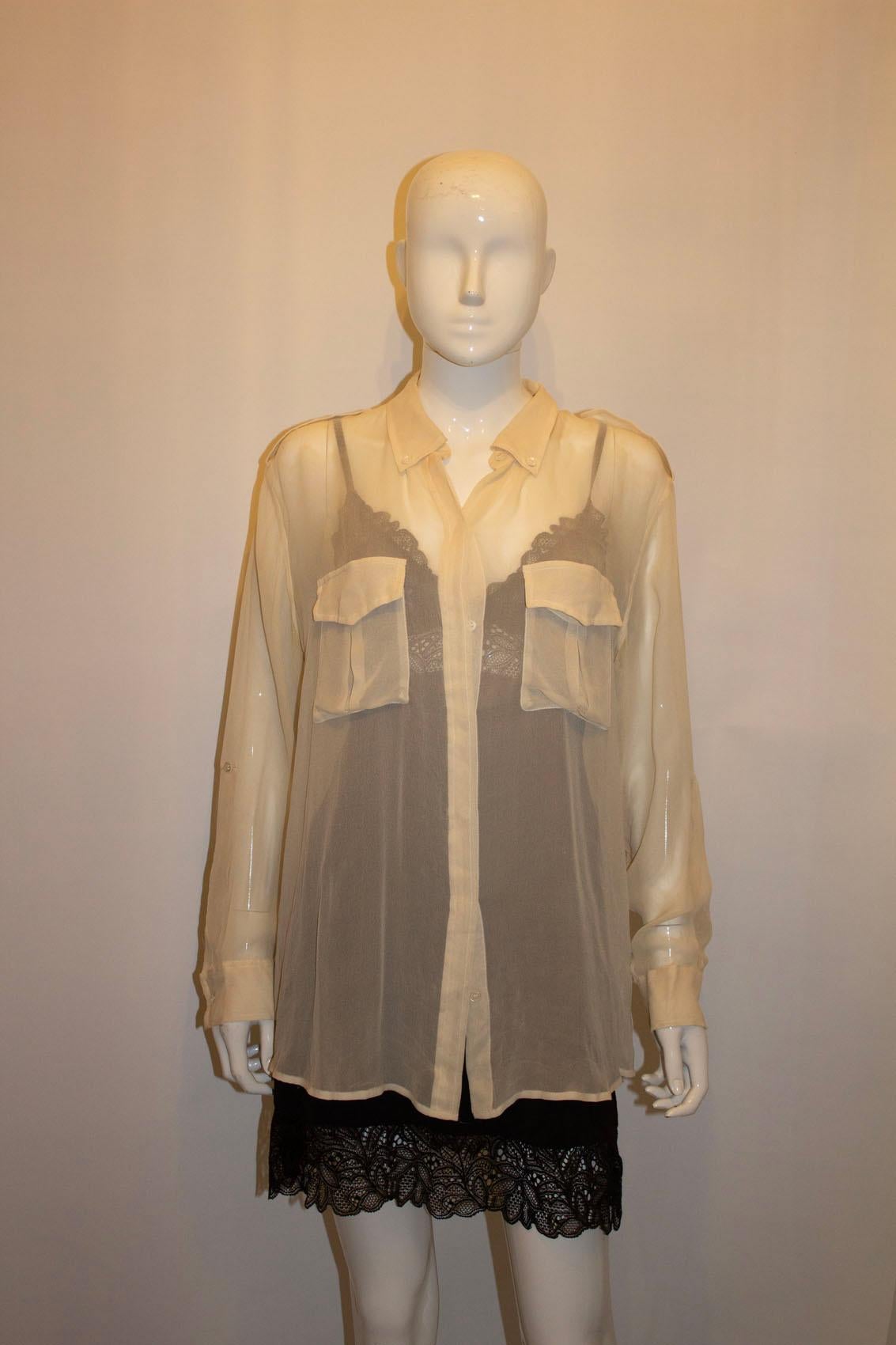 Equipment Ivory Silk Shirt