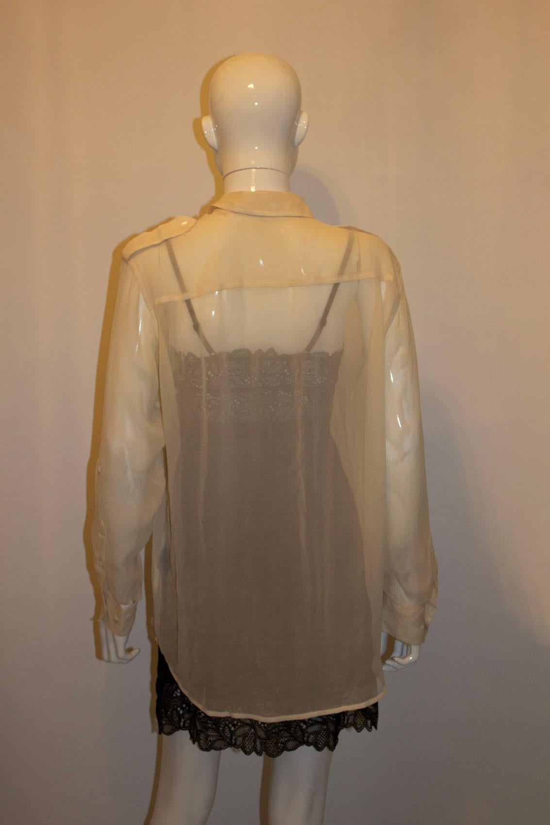 Equipment Ivory Silk Shirt
