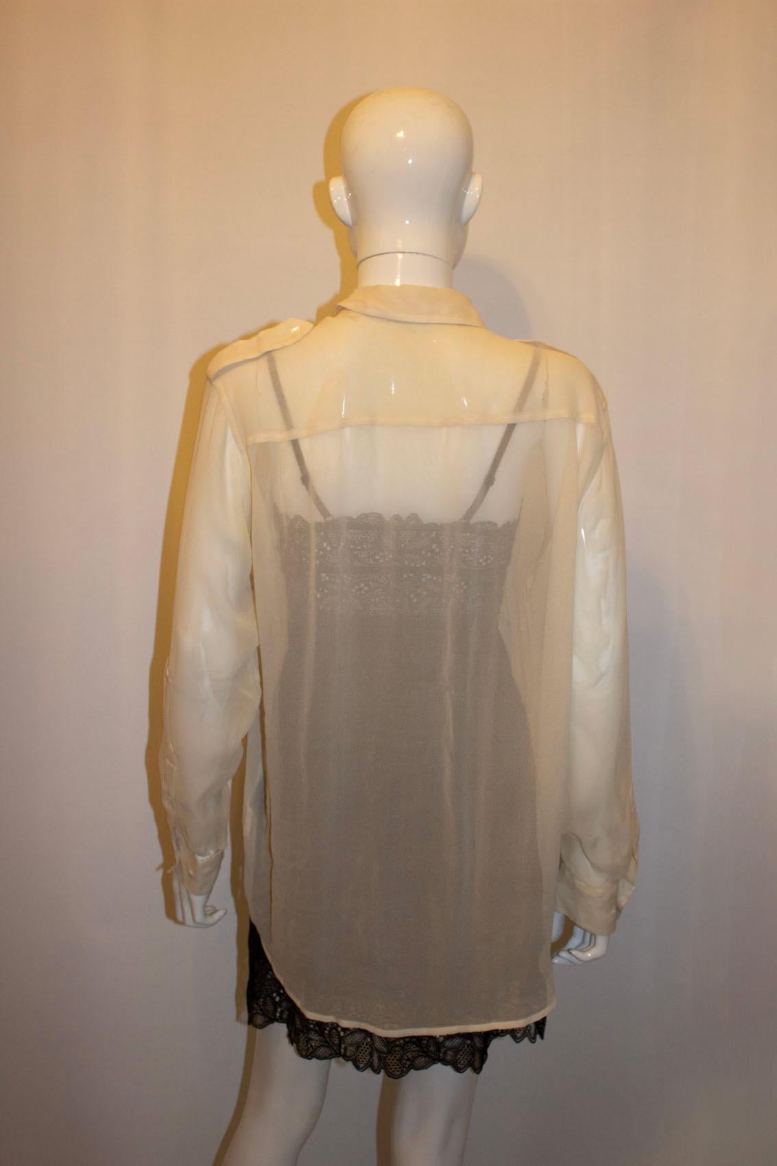 Equipment Ivory Silk Shirt