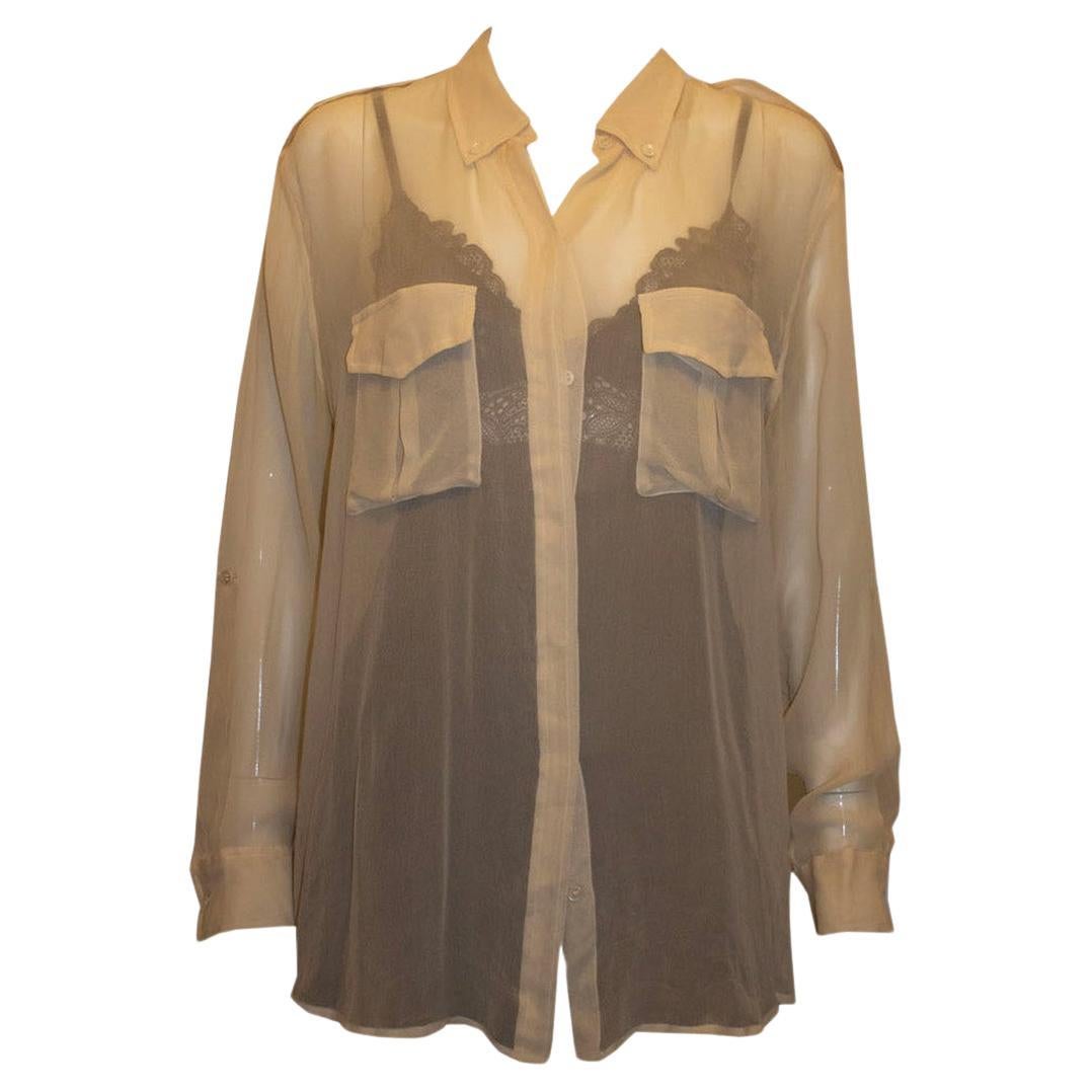 Equipment Ivory Silk Shirt