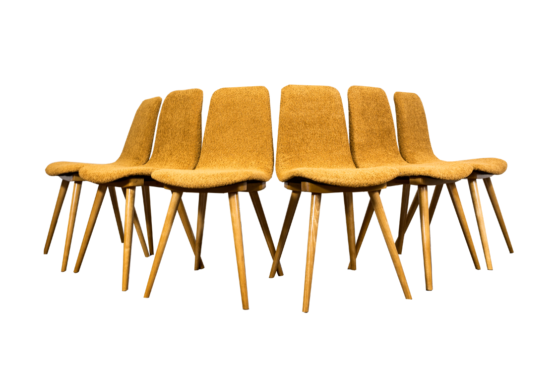 Set Of 6 Chairs Model A 6150 From Zakłady Mebli Giętych – Radomsko (Fameg), 1960s
