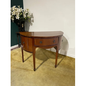 Edwardian Mahogany Inlaid Demi Lune Sideboard