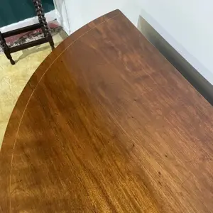 Edwardian Mahogany Inlaid Demi Lune Sideboard
