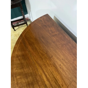 Edwardian Mahogany Inlaid Demi Lune Sideboard