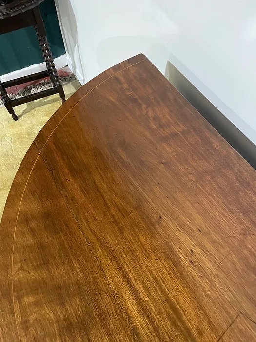 Edwardian Mahogany Inlaid Demi Lune Sideboard