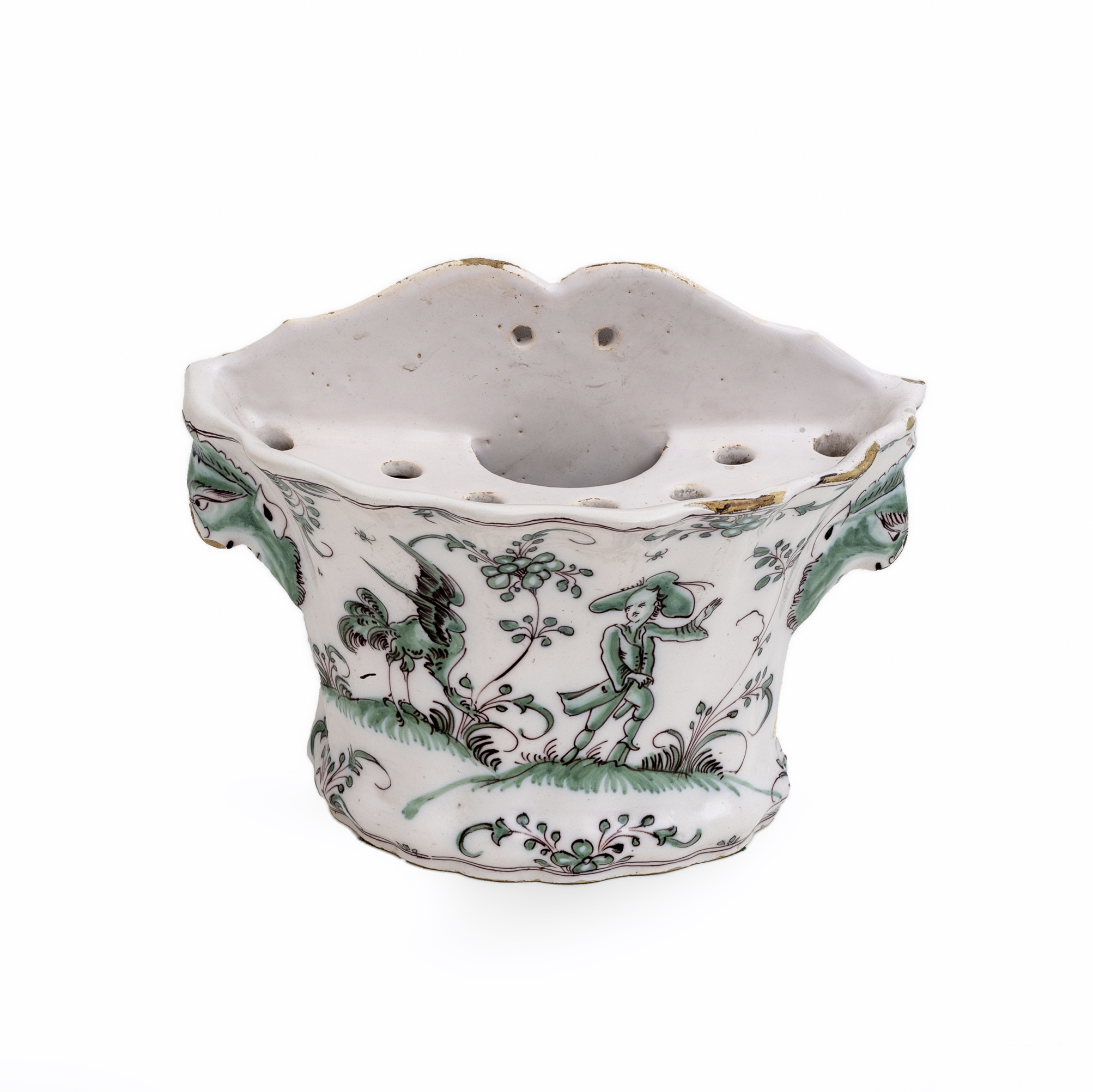 Four 18th Century France Majolica Planters Moustiers and Provence Manufactory