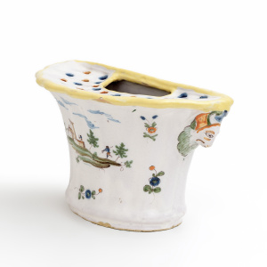 Four 18th Century France Majolica Planters Moustiers and Provence Manufactory