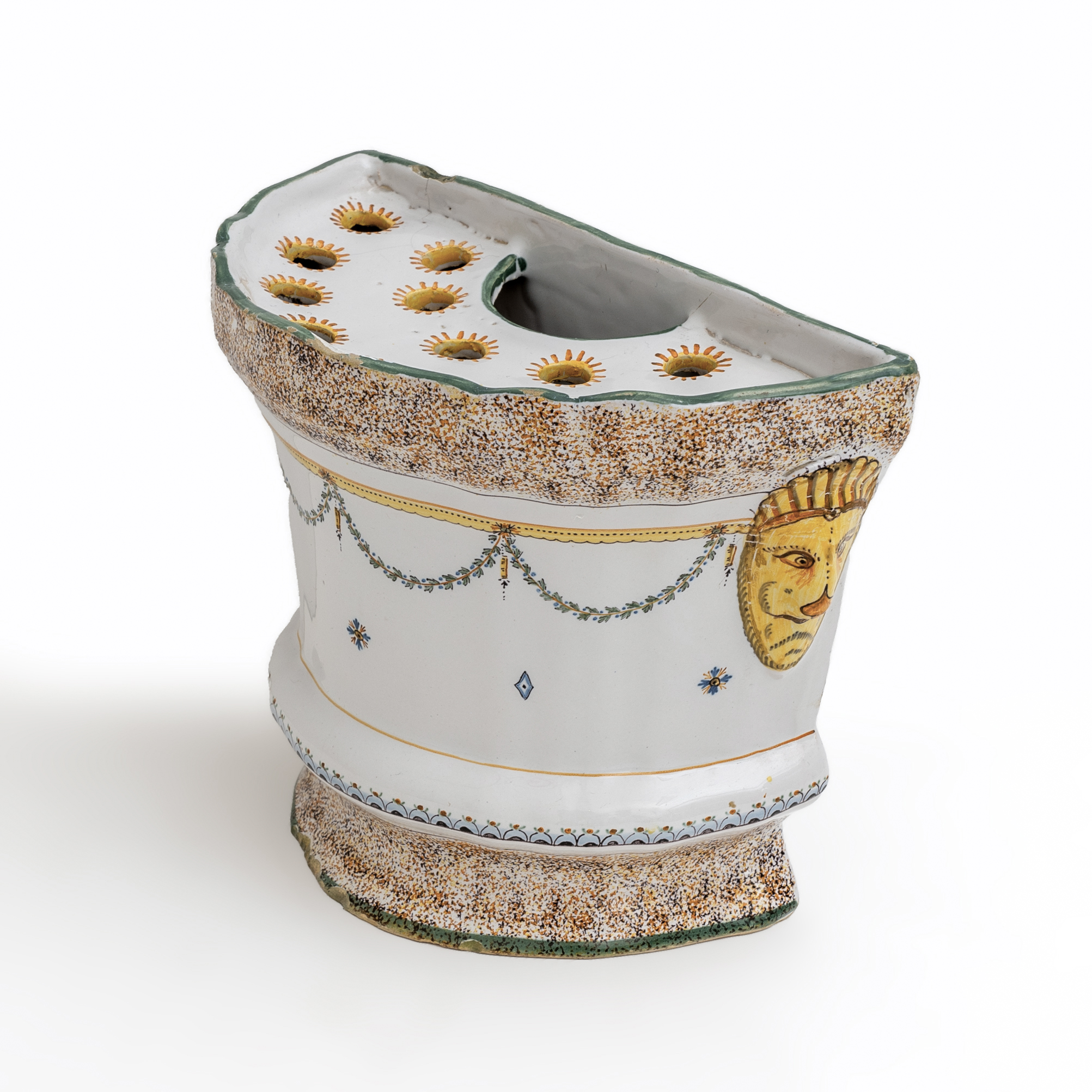 Four 18th Century France Majolica Planters Moustiers and Provence Manufactory