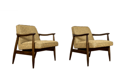 Pair Of Mid Century Modern Gfm 87 Armchairs By Juliusz Kędziorek, in KVADRAT, 1960s
