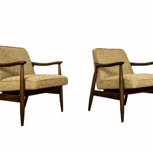 Pair Of Mid Century Modern Gfm 87 Armchairs By Juliusz Kędziorek, in KVADRAT, 1960s