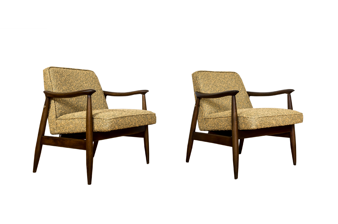 Pair Of Mid Century Modern Gfm 87 Armchairs By Juliusz Kędziorek, in KVADRAT, 1960s