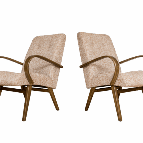 Pair Of Armchairs By Jaroslav šmídek For TON,, Czechoslovakia, 1960's