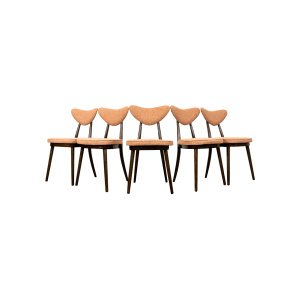 Model No. 124 Chairs By Helena & Jerzy Kurmanowicz, 1960s, Poland, Set Of 5