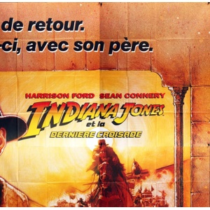 Indiana Jones and the Last Crusade 1989 Huge French 8 Sheet Film Poster, Struzan