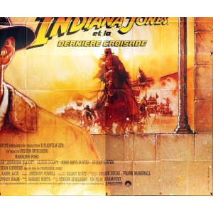 Indiana Jones and the Last Crusade 1989 Huge French 8 Sheet Film Poster, Struzan