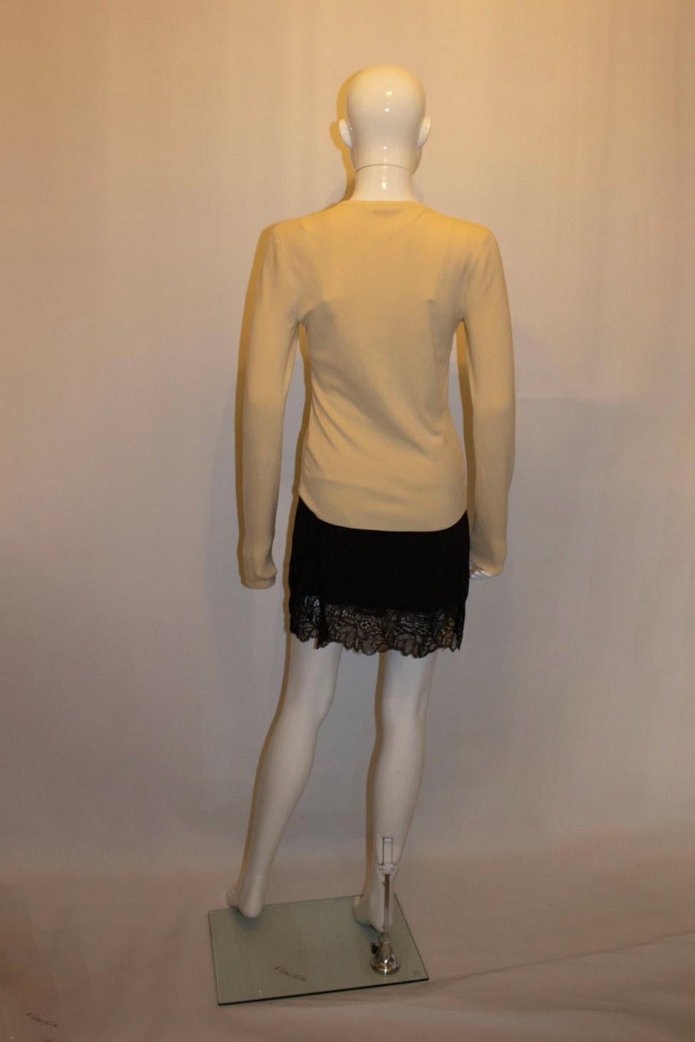 Joseph Ivory Colour Silk Knit Jumper