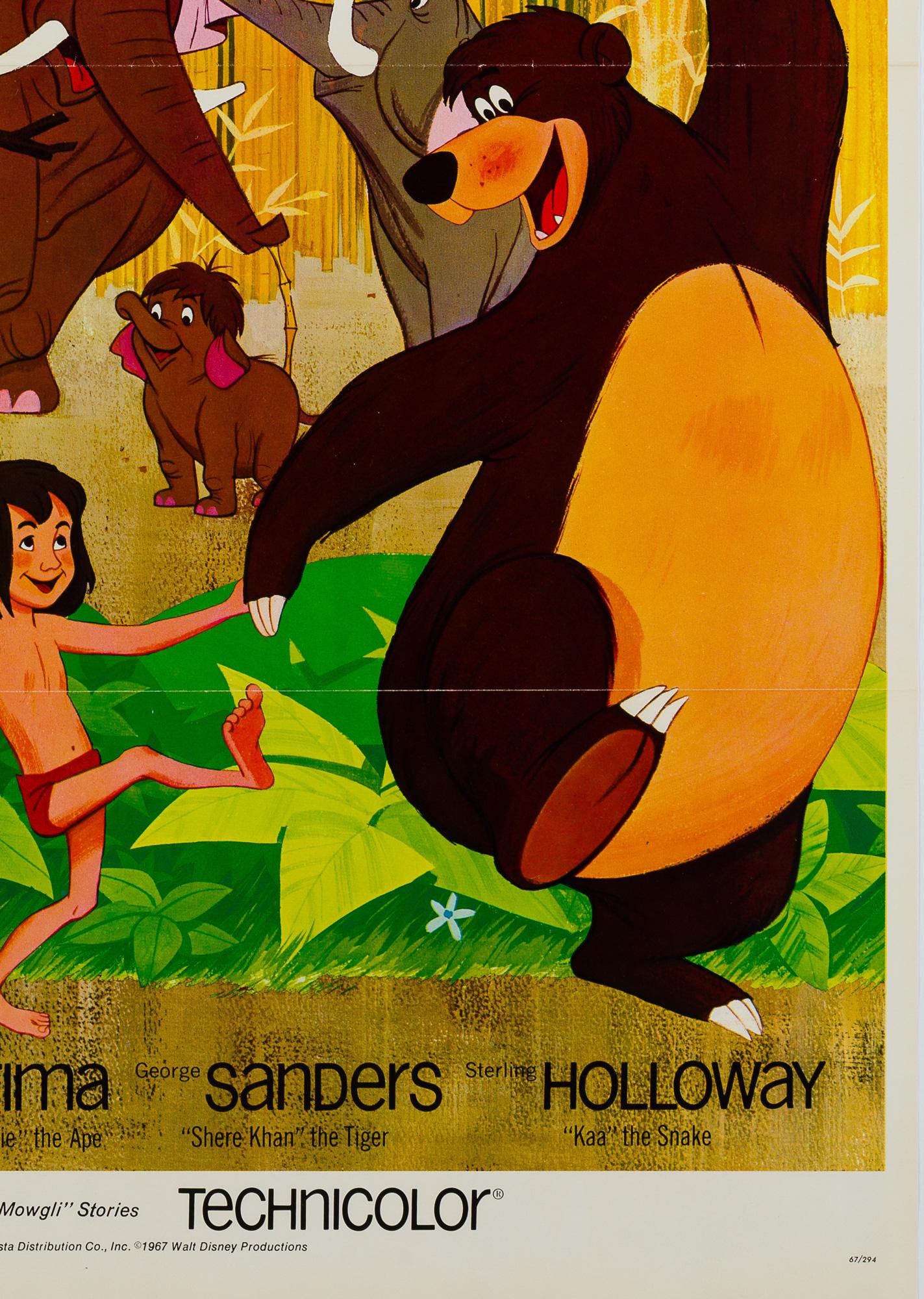 Jungle Book Original US Film Poster, 1967