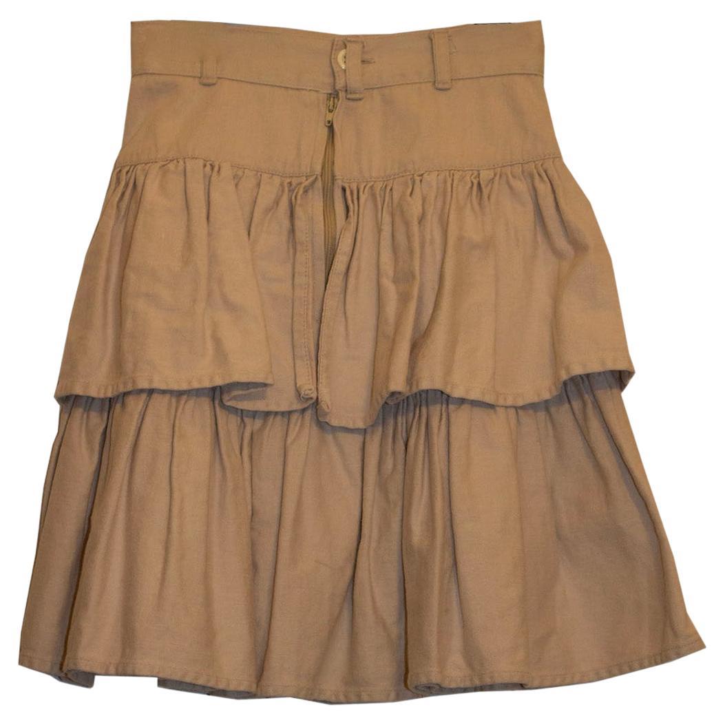 Katherine Hamnett London White Cotton Mini Skirt