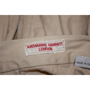 Katherine Hamnett London White Cotton Mini Skirt