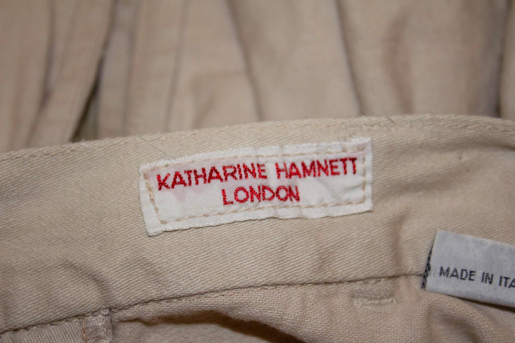 Katherine Hamnett London White Cotton Mini Skirt