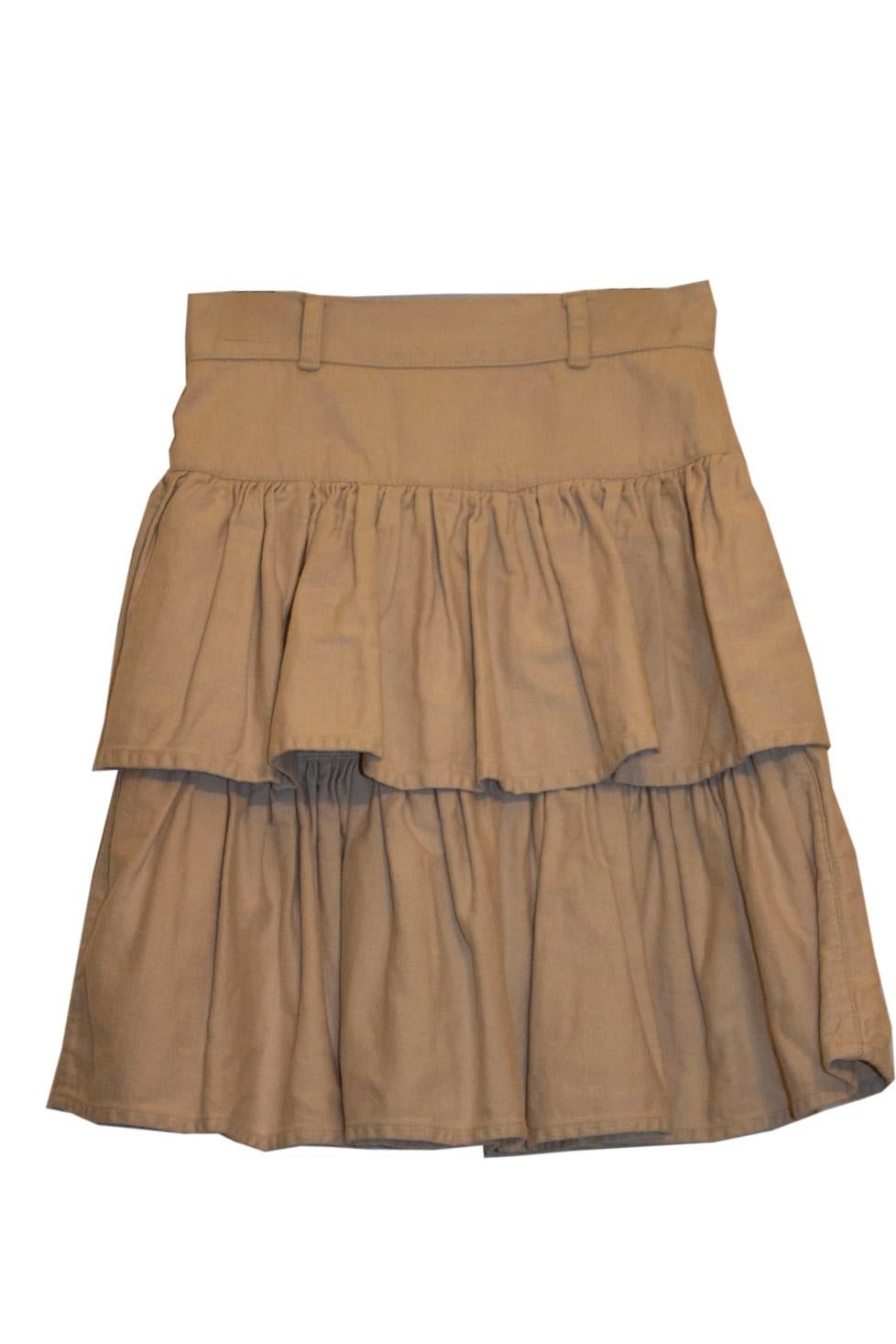 Katherine Hamnett London White Cotton Mini Skirt