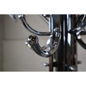 Large Art Deco chromed coat rack/floor lamp, early 20th century