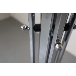 Large Art Deco chromed coat rack/floor lamp, early 20th century