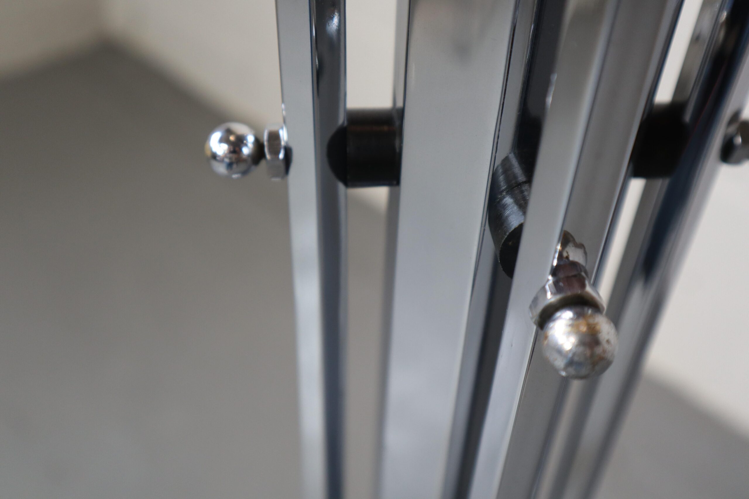 Large Art Deco chromed coat rack/floor lamp, early 20th century