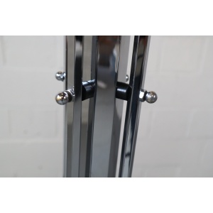 Large Art Deco chromed coat rack/floor lamp, early 20th century