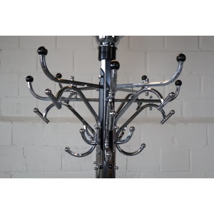 Large Art Deco chromed coat rack/floor lamp, early 20th century