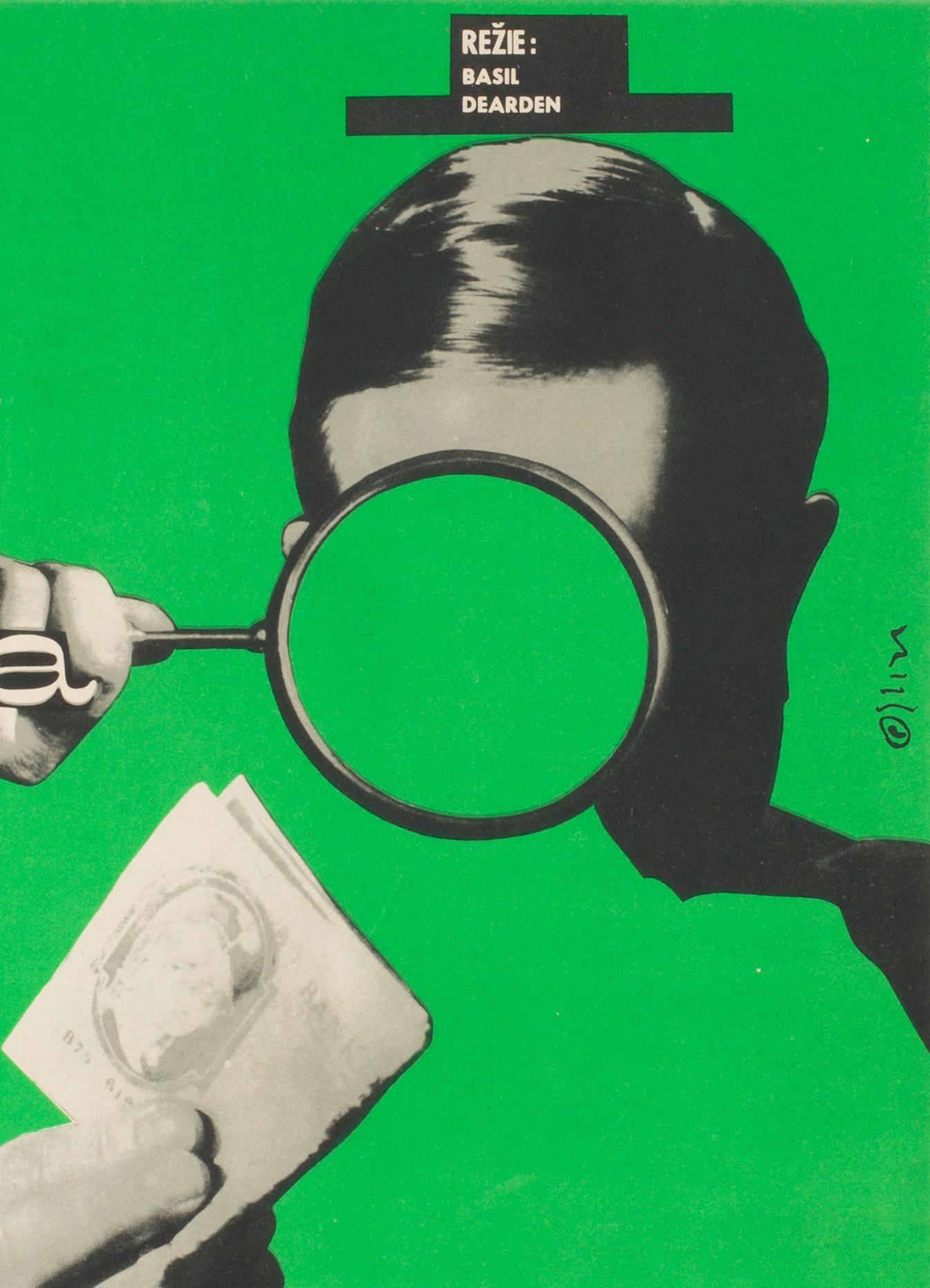 League of Gentlemen Original Czech Film Poster Milan Grygar, 1964
