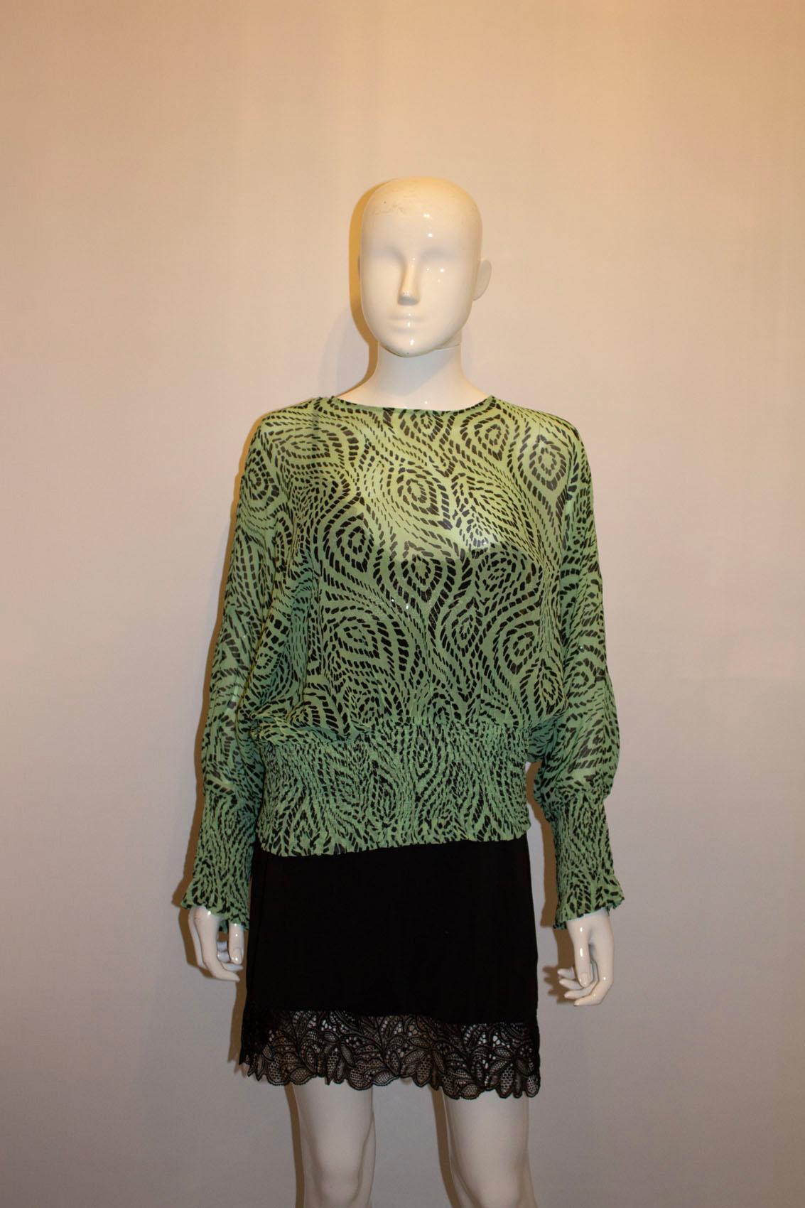 Peppermint Green and Black top by Essential Antwerp