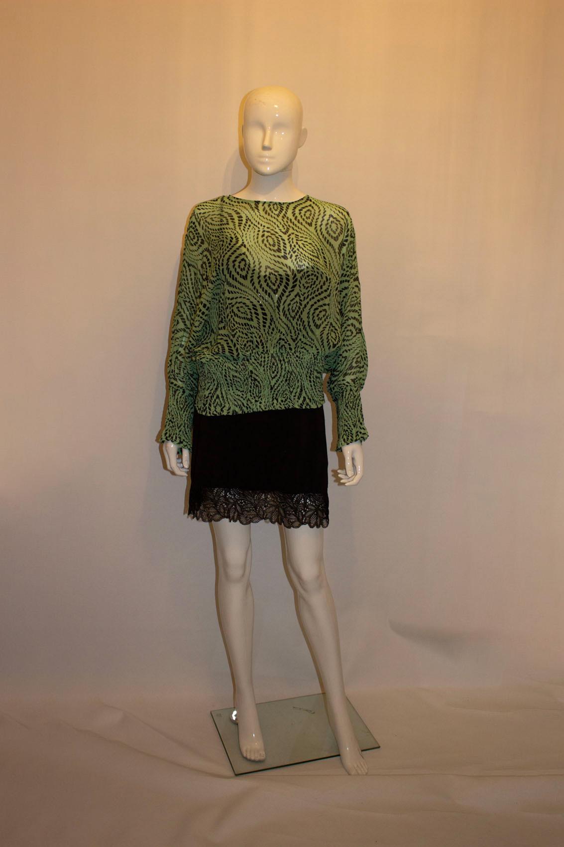 Peppermint Green and Black top by Essential Antwerp