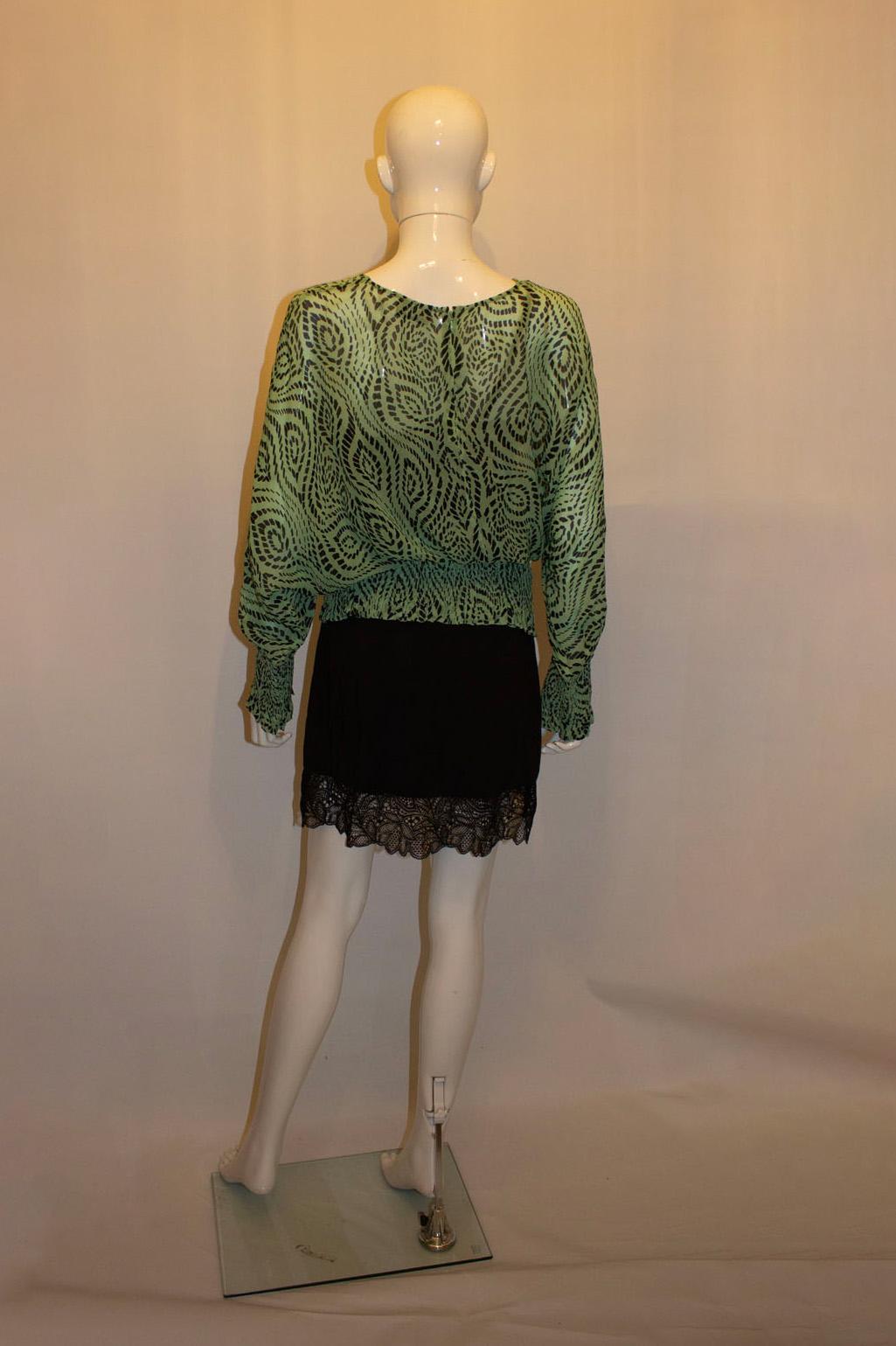 Peppermint Green and Black top by Essential Antwerp