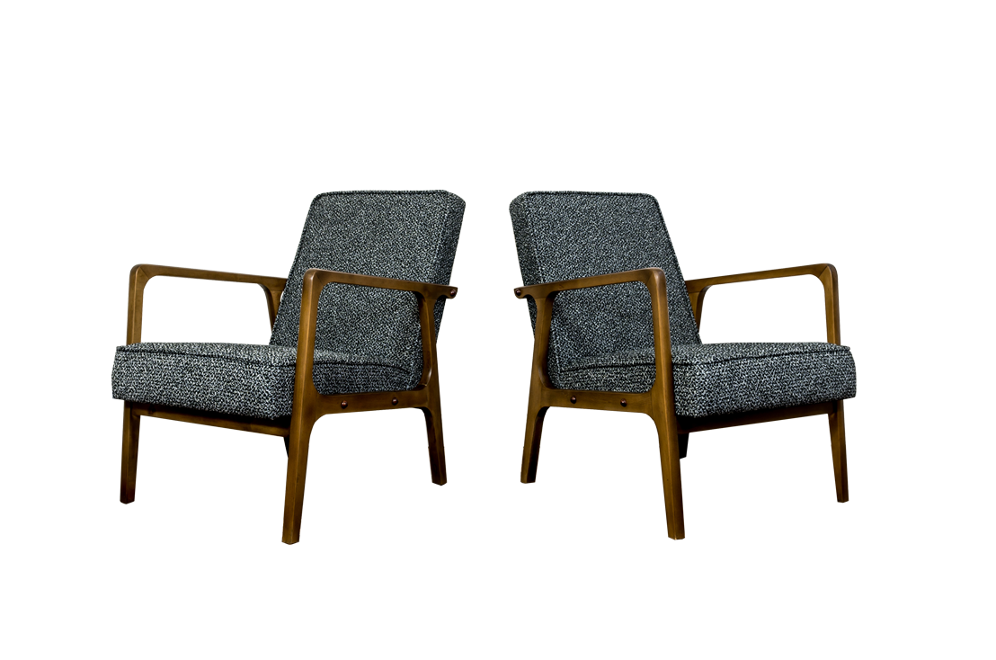 Pair Of 04 B Armchairs, Bydgoskie Furniture Factories 1960's