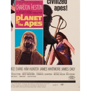 'Planet of the Apes' 1968 US Window Card Film Poster