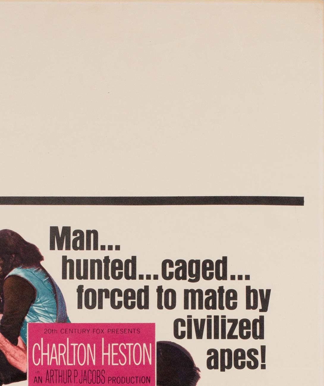 'Planet of the Apes' 1968 US Window Card Film Poster