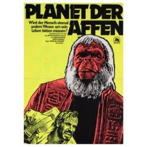 'Planet of the Apes' 1968 US Window Card Film Poster