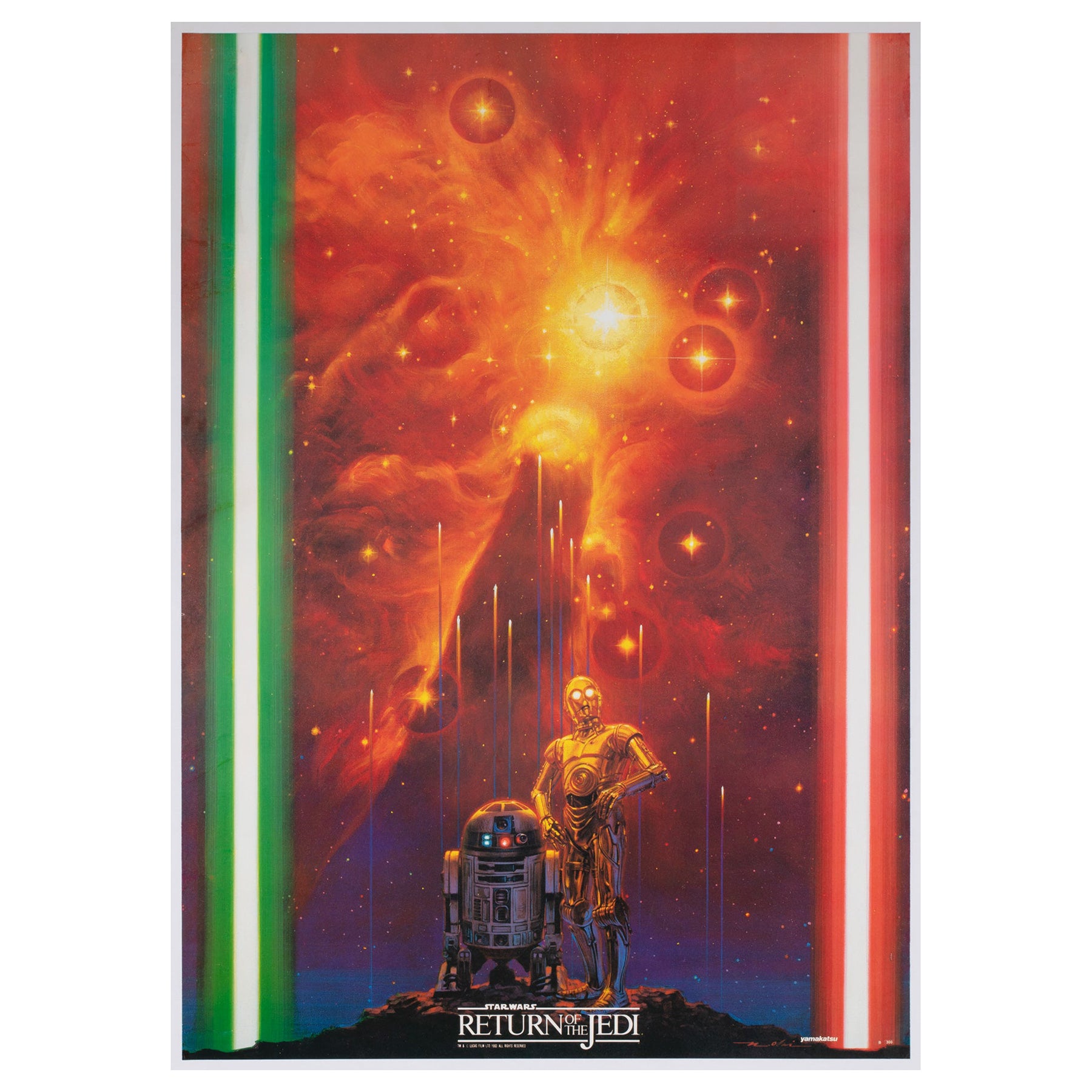 RETURN OF THE JEDI 1983 YAMAKATSU Commercial Poster, NORIYOSHI OHRAI