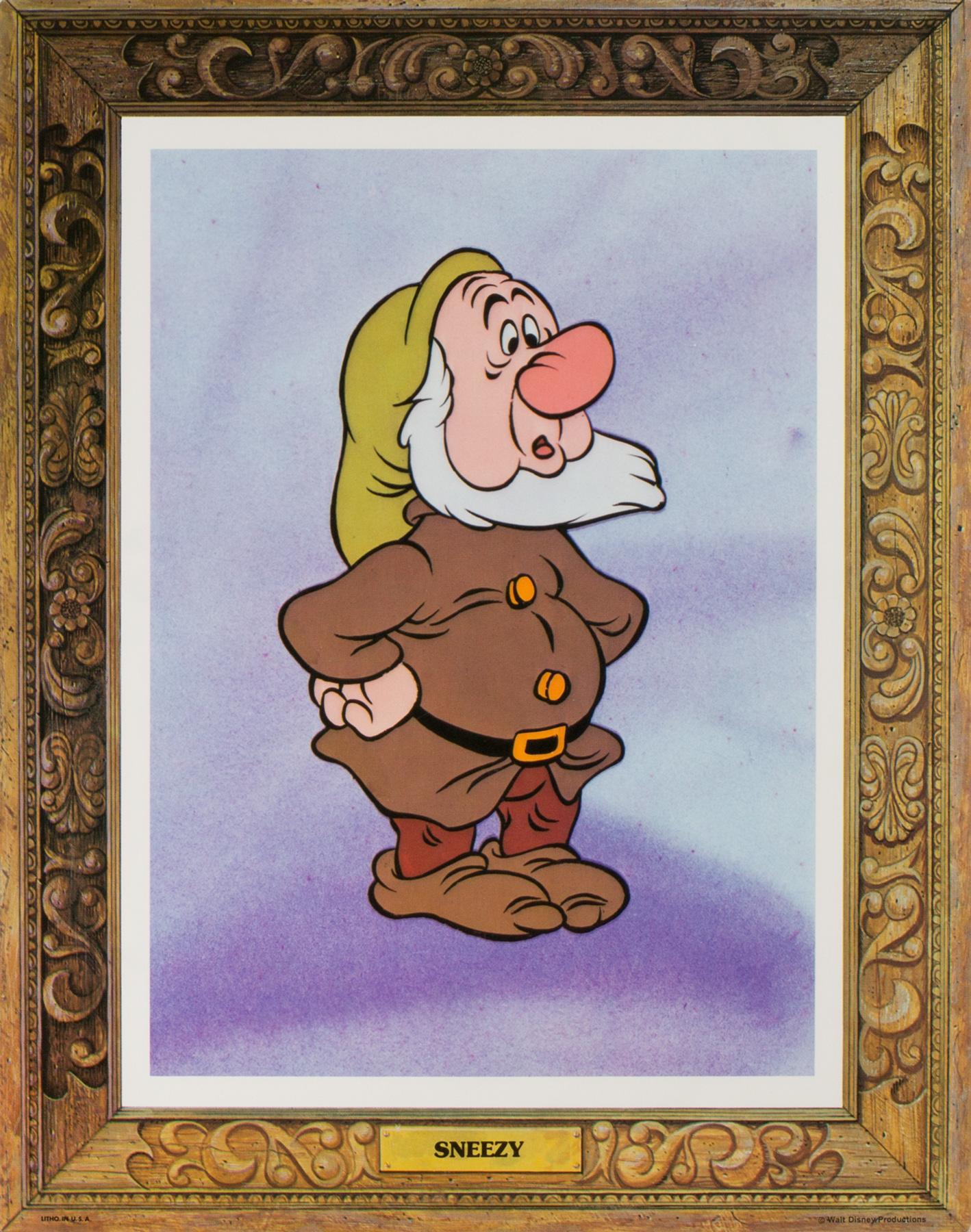 Snow White and the Seven Dwarfs, US Film Lobby Cards Posters, R1975 Disney