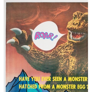 Son of Godzilla 1967 Japanese Export Film Movie Poster, Linen Backed