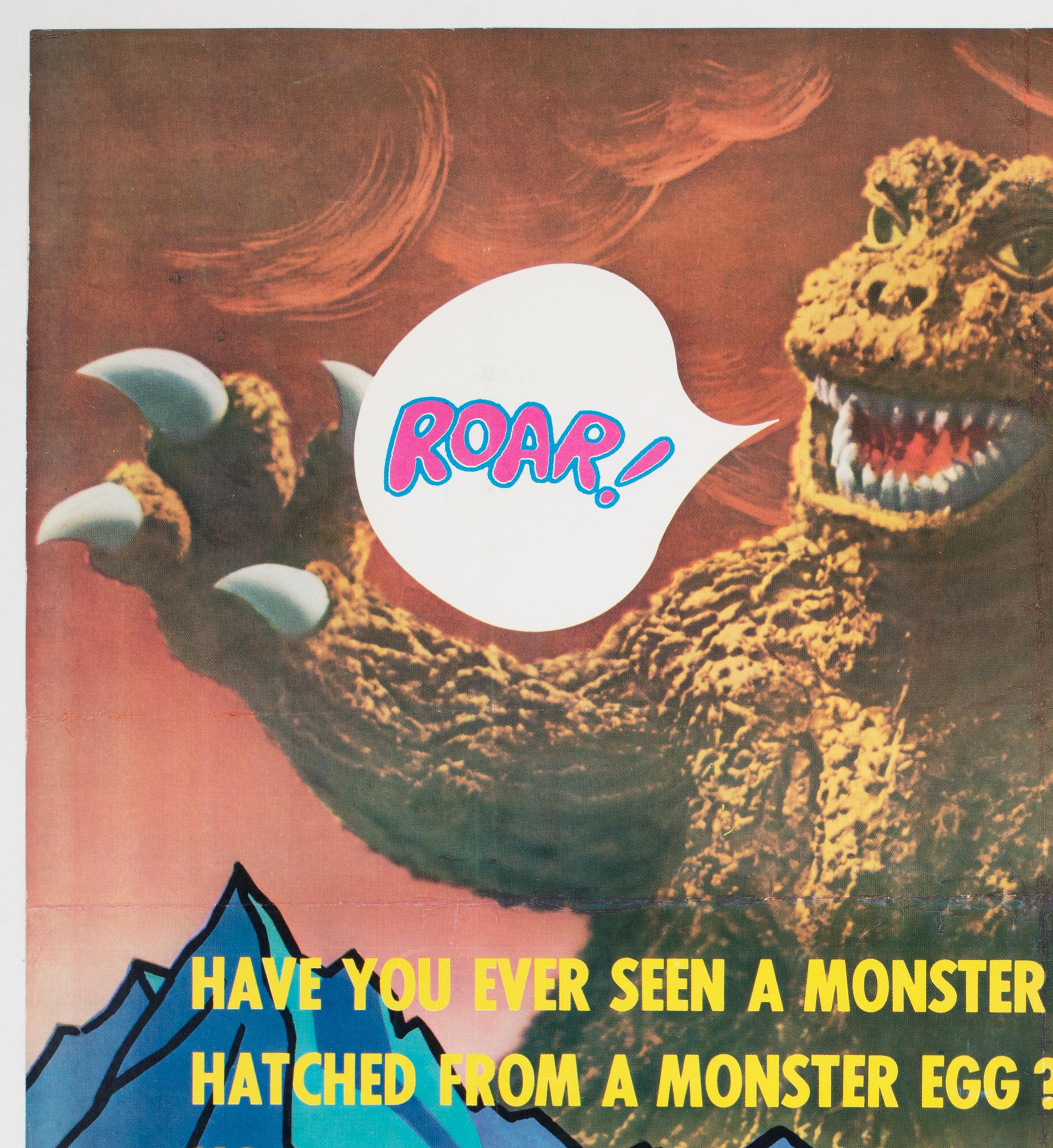 Son of Godzilla 1967 Japanese Export Film Movie Poster, Linen Backed
