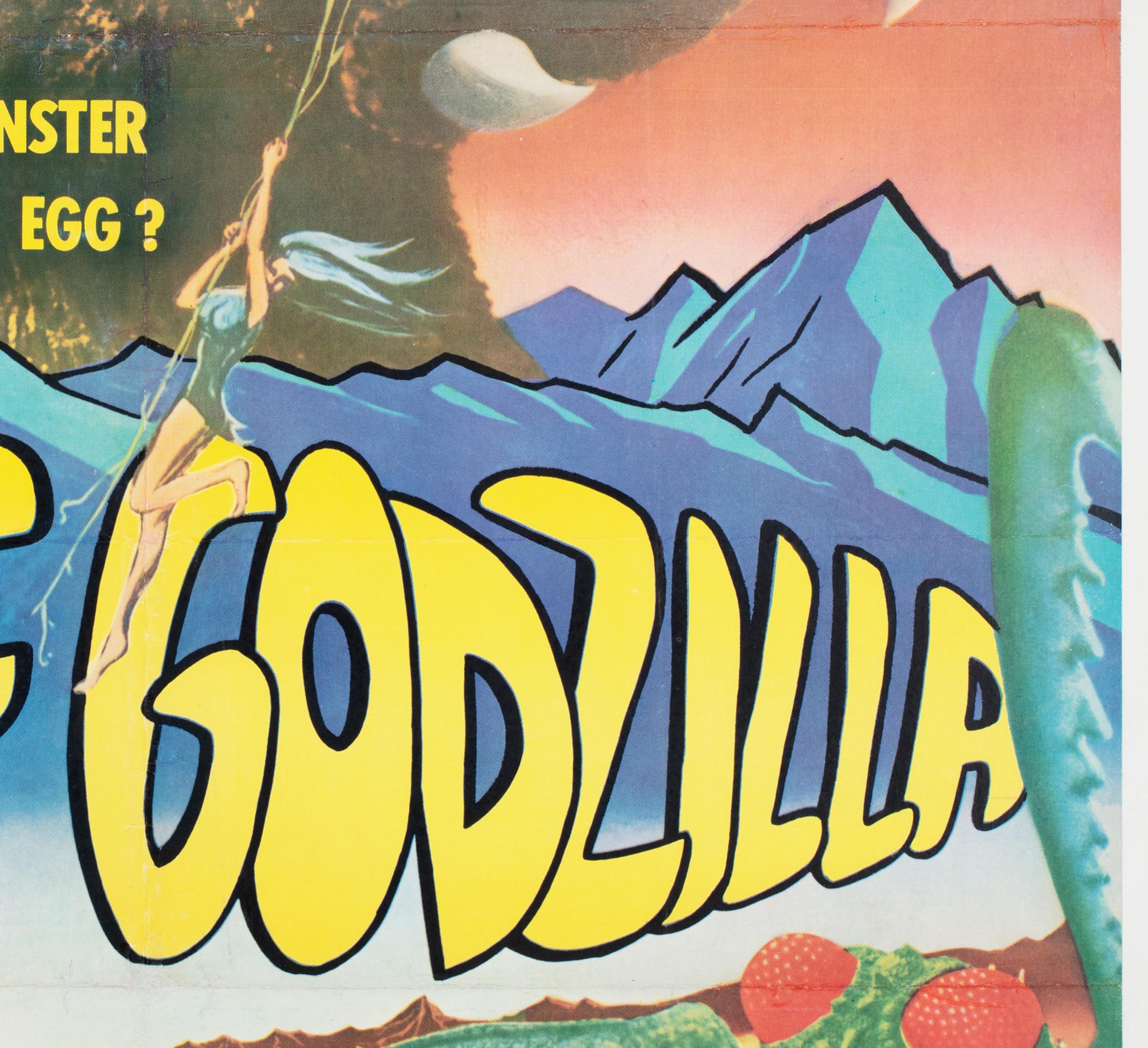 Son of Godzilla 1967 Japanese Export Film Movie Poster, Linen Backed