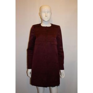 Tara Jarmon Burgundy Short Coat