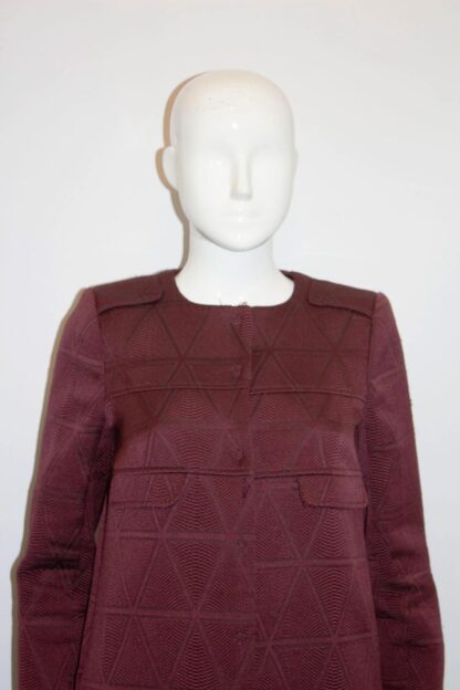 Tara Jarmon Burgundy Short Coat