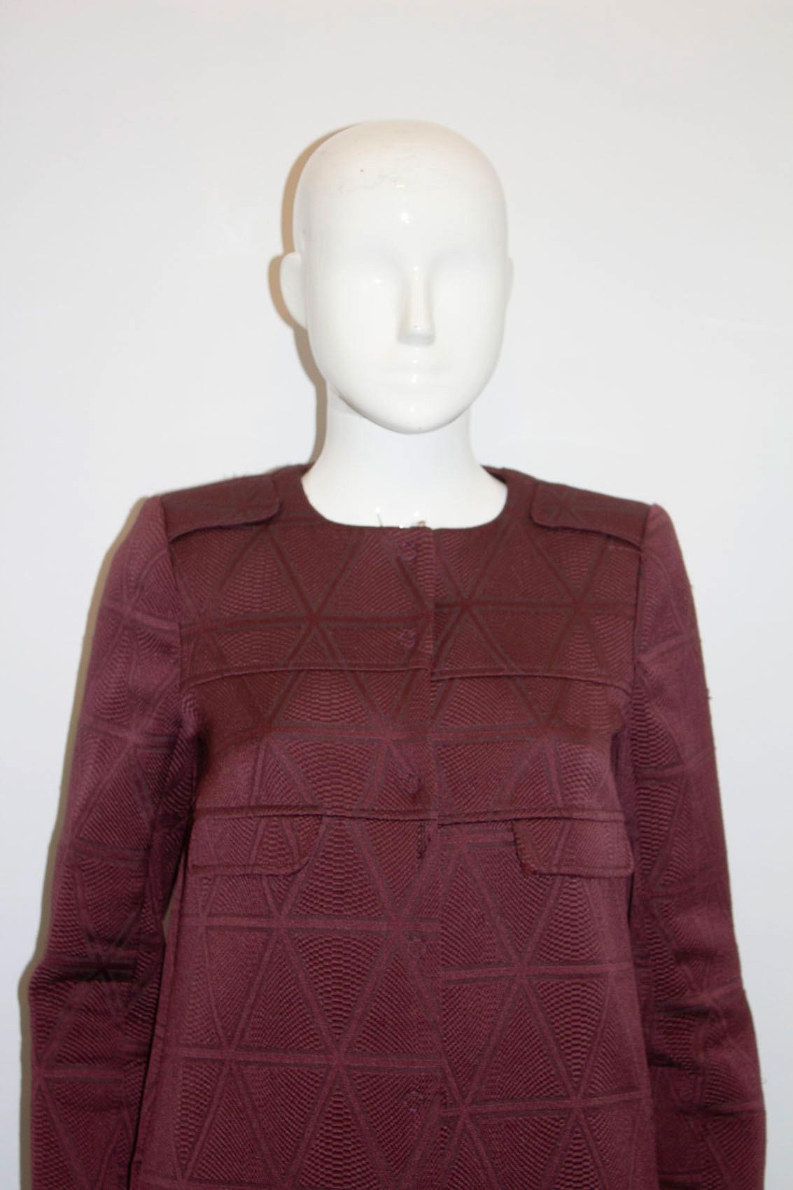 Tara Jarmon Burgundy Short Coat