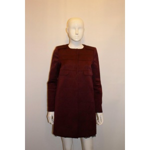 Tara Jarmon Burgundy Short Coat