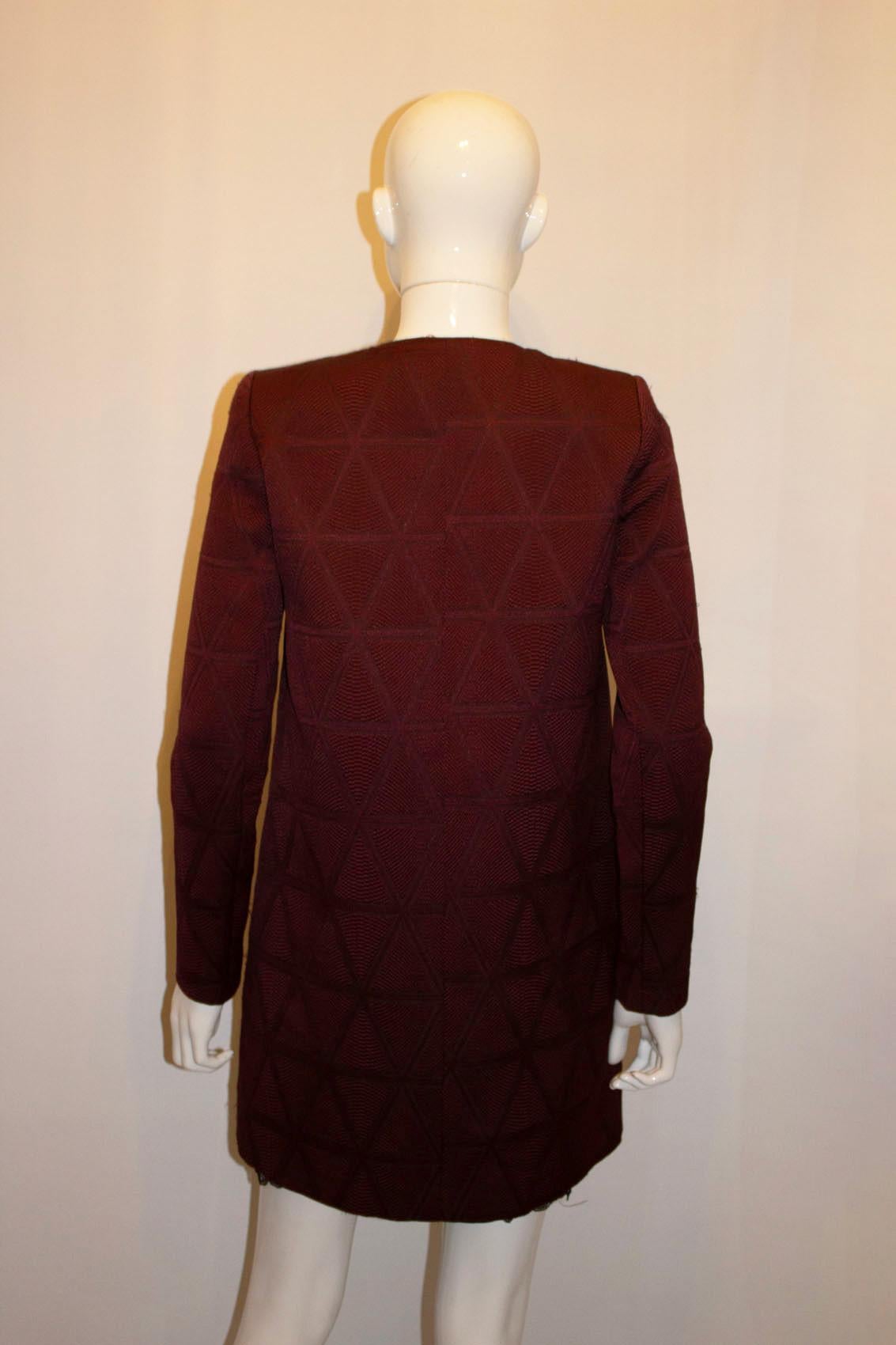 Tara Jarmon Burgundy Short Coat